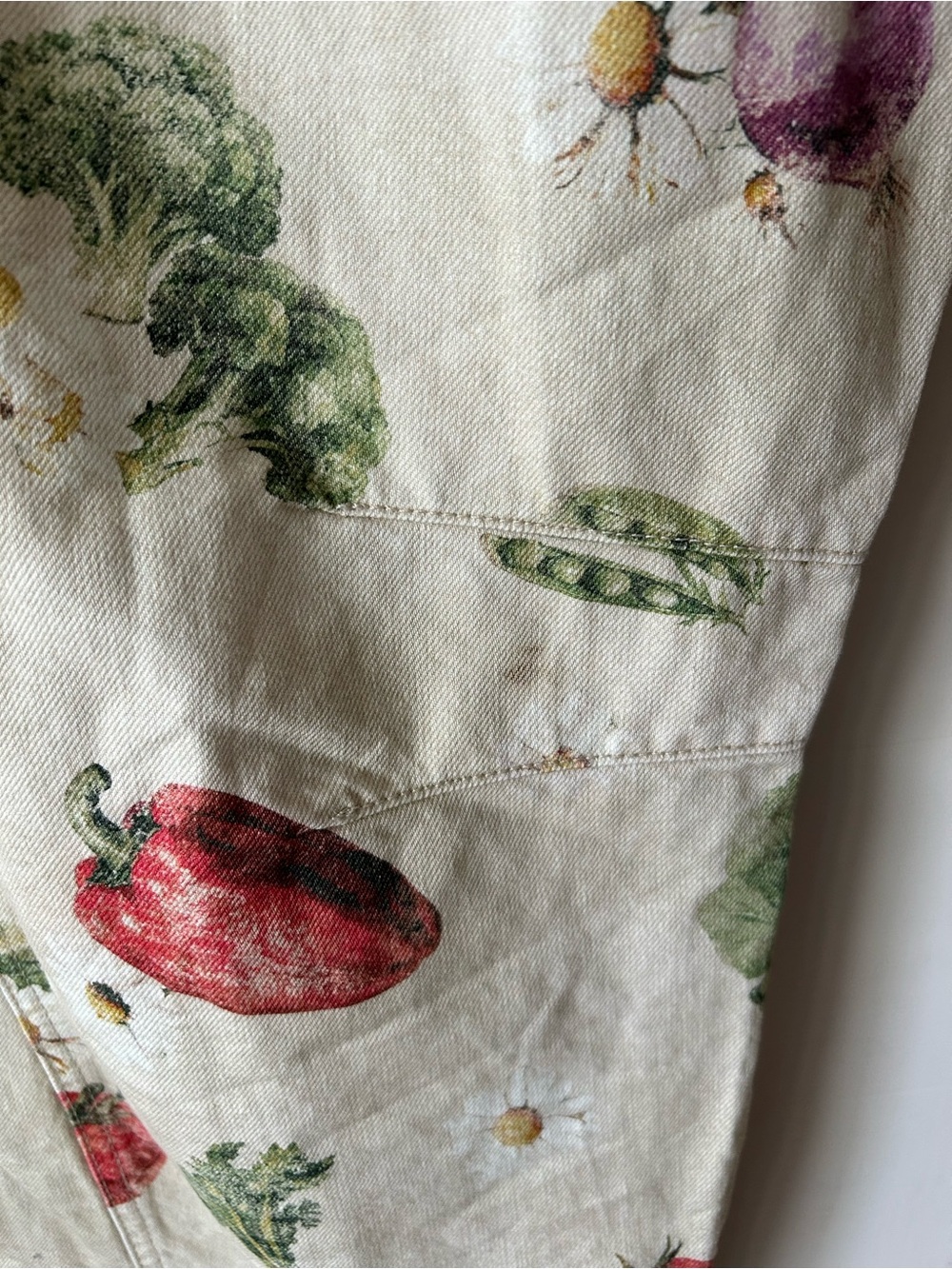 WE THE FREE GOOD LUCK PRINT BARREL JEANS - “VEGGIE GARDEN” - Picture 3 of 8